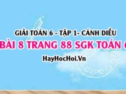 Giải bài 8 trang 88 Toán 6 Tập 1 SGK Cánh Diều